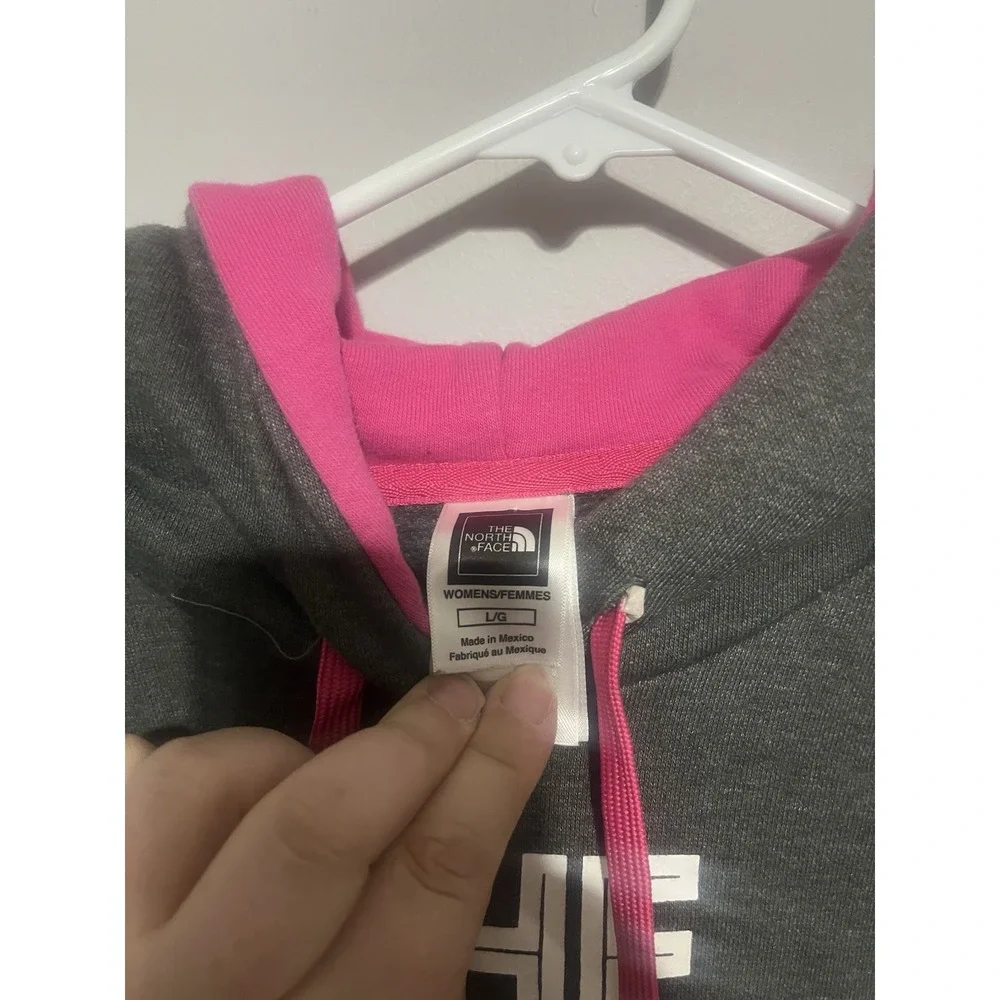 The North Face Hoodie Jacket Size L Outerwear Pink Gray - breast cancer edition